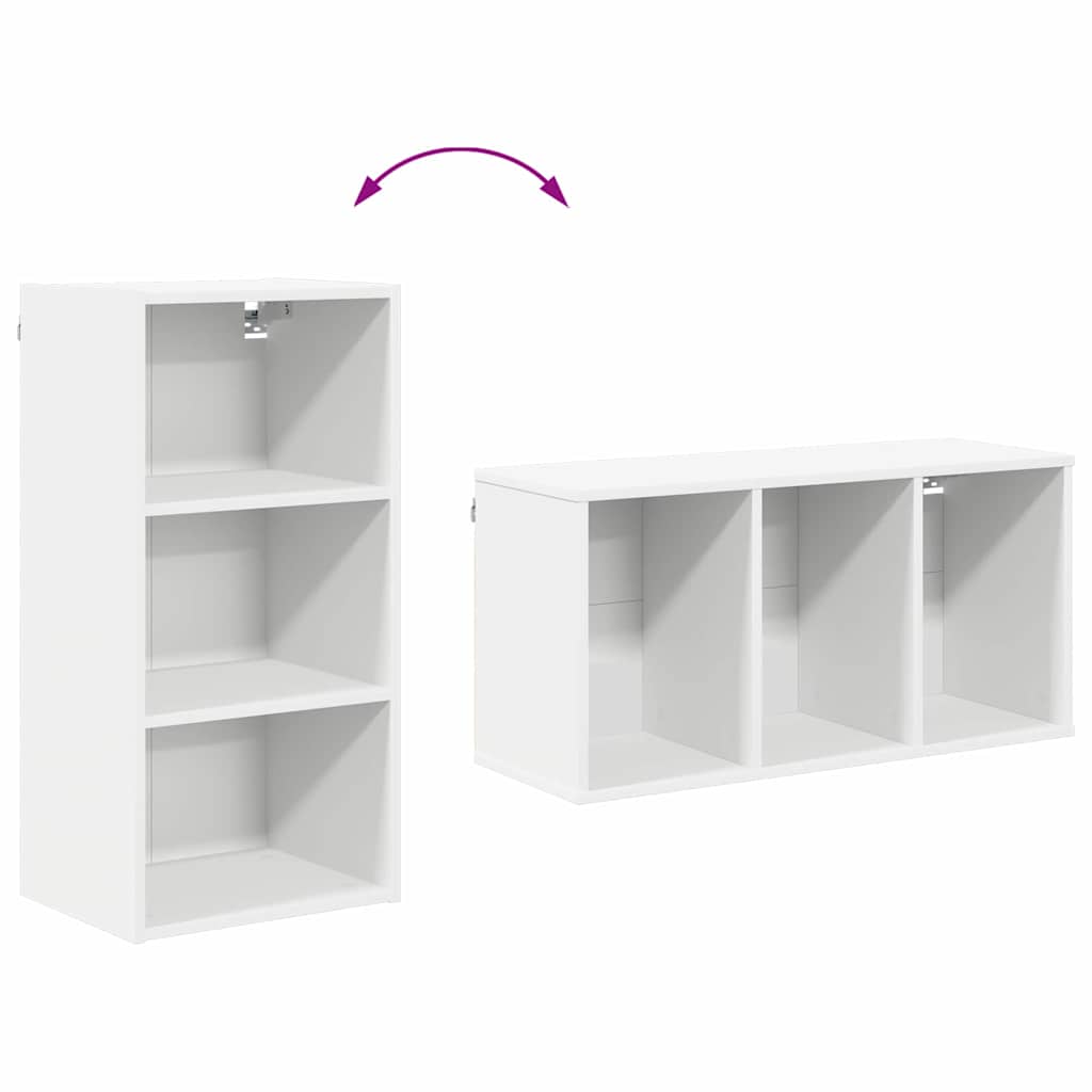 Hengende skap med lagring Hvit 40 x 29,5 x 80 cm Konstruert tre