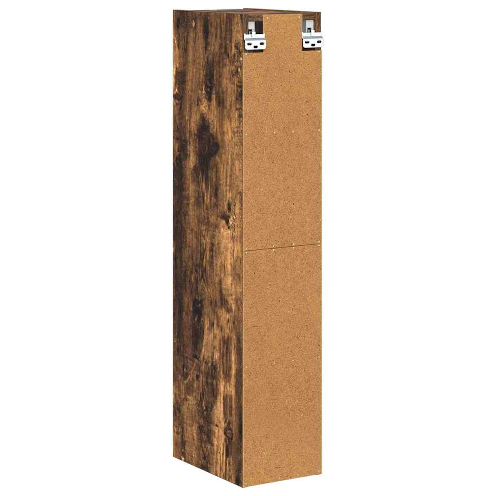 Hengende skap Røkt eik 20 x 29,5 x 100 cm Konstruert tre