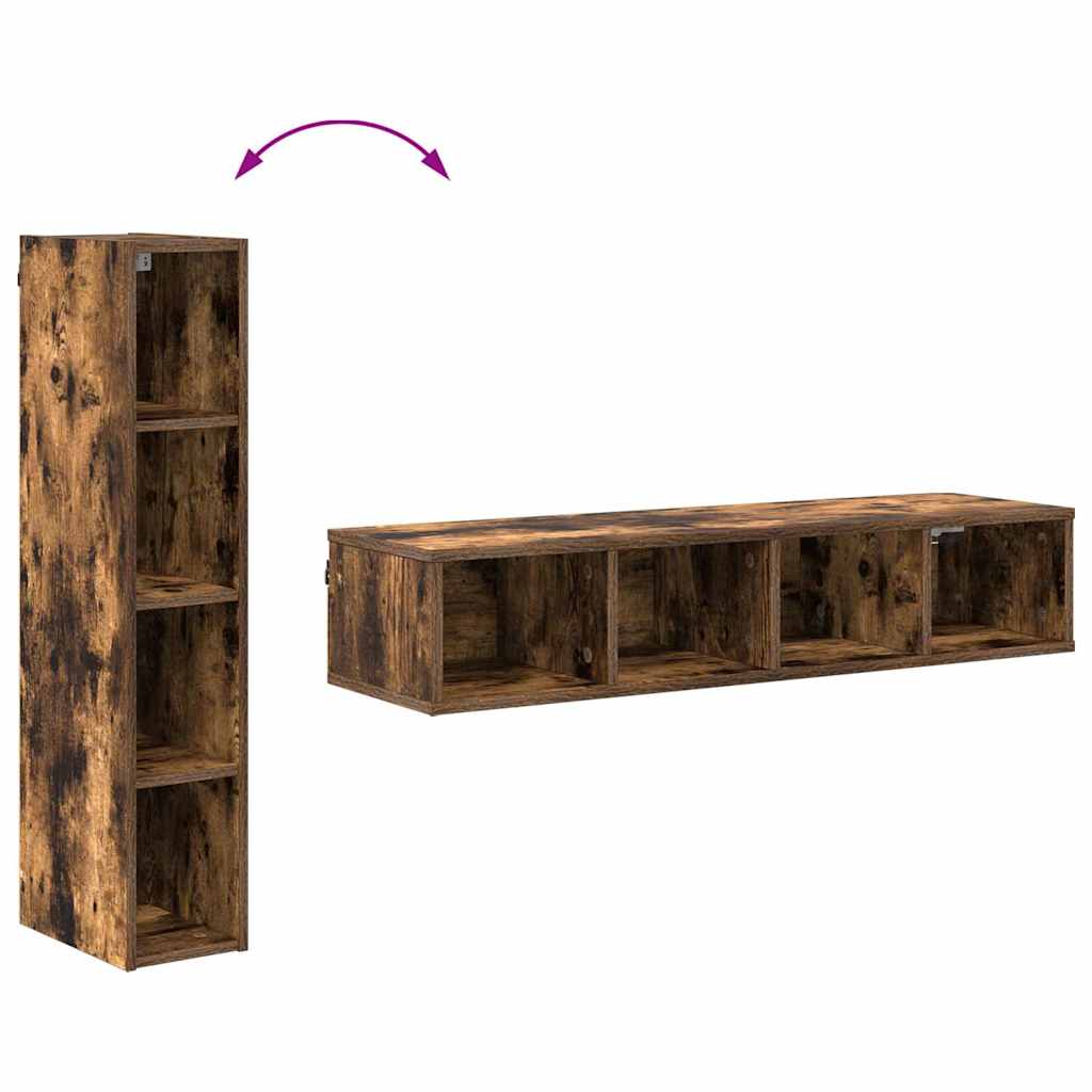 Hengende skap Røkt eik 20 x 29,5 x 100 cm Konstruert tre