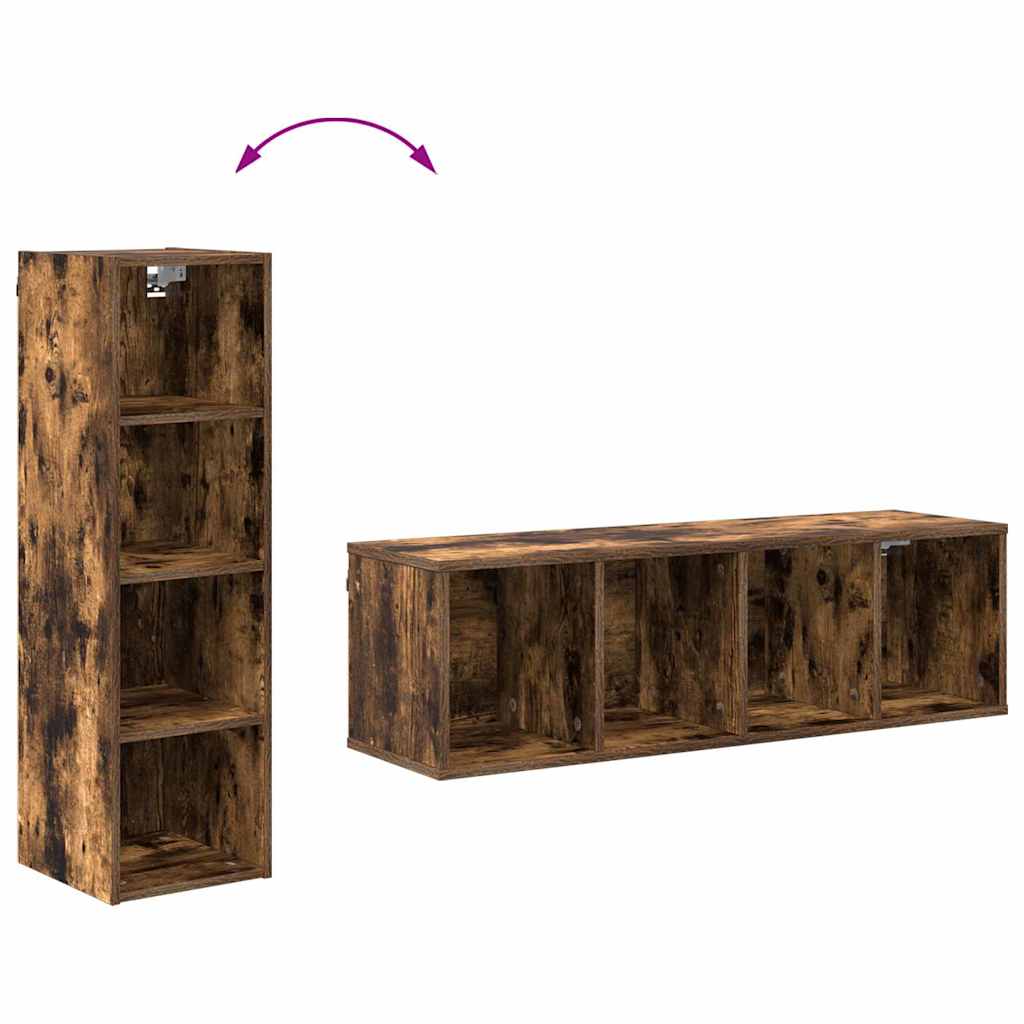 Hengende skap Røkt eik 30 x 29,5 x 100 cm Konstruert tre