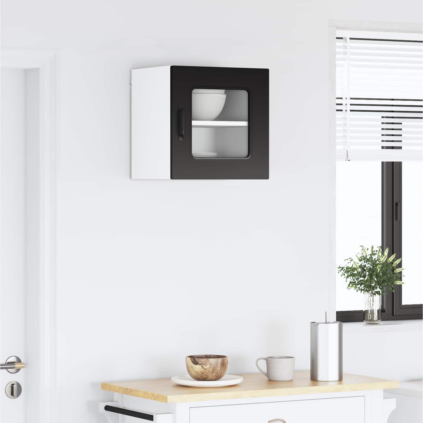 Oppvaskmaskin-panel Kalmar Svart 40 x 31 x 40 cm Konstruert tre