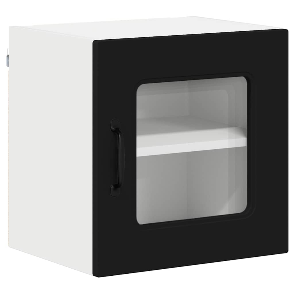 Kjøkken veggskap med hylle Svart 40 x 31 x 40 cm Konstruert tre