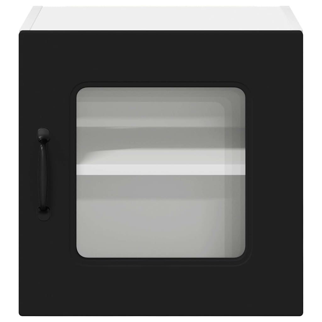 Kjøkken veggskap med hylle Svart 40 x 31 x 40 cm Konstruert tre