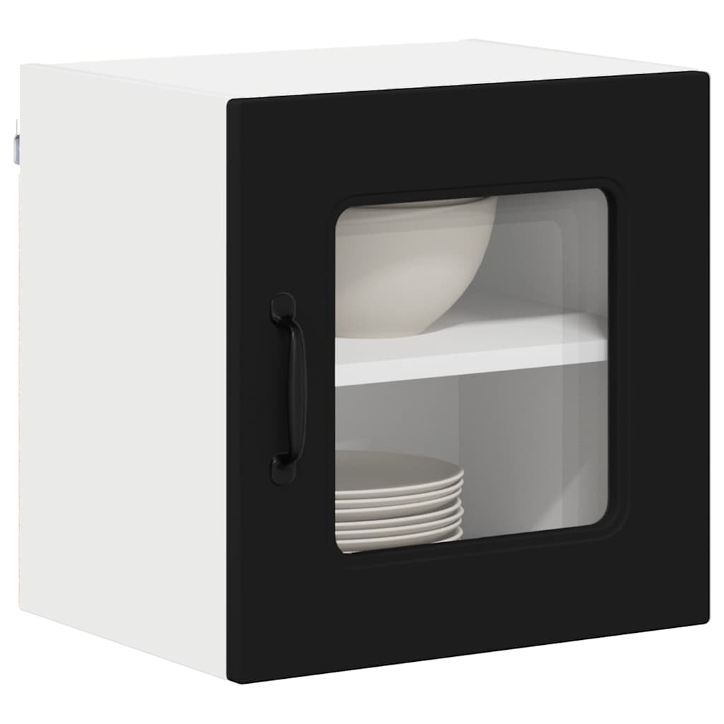 Kjøkken veggskap med hylle Svart 40 x 31 x 40 cm Konstruert tre