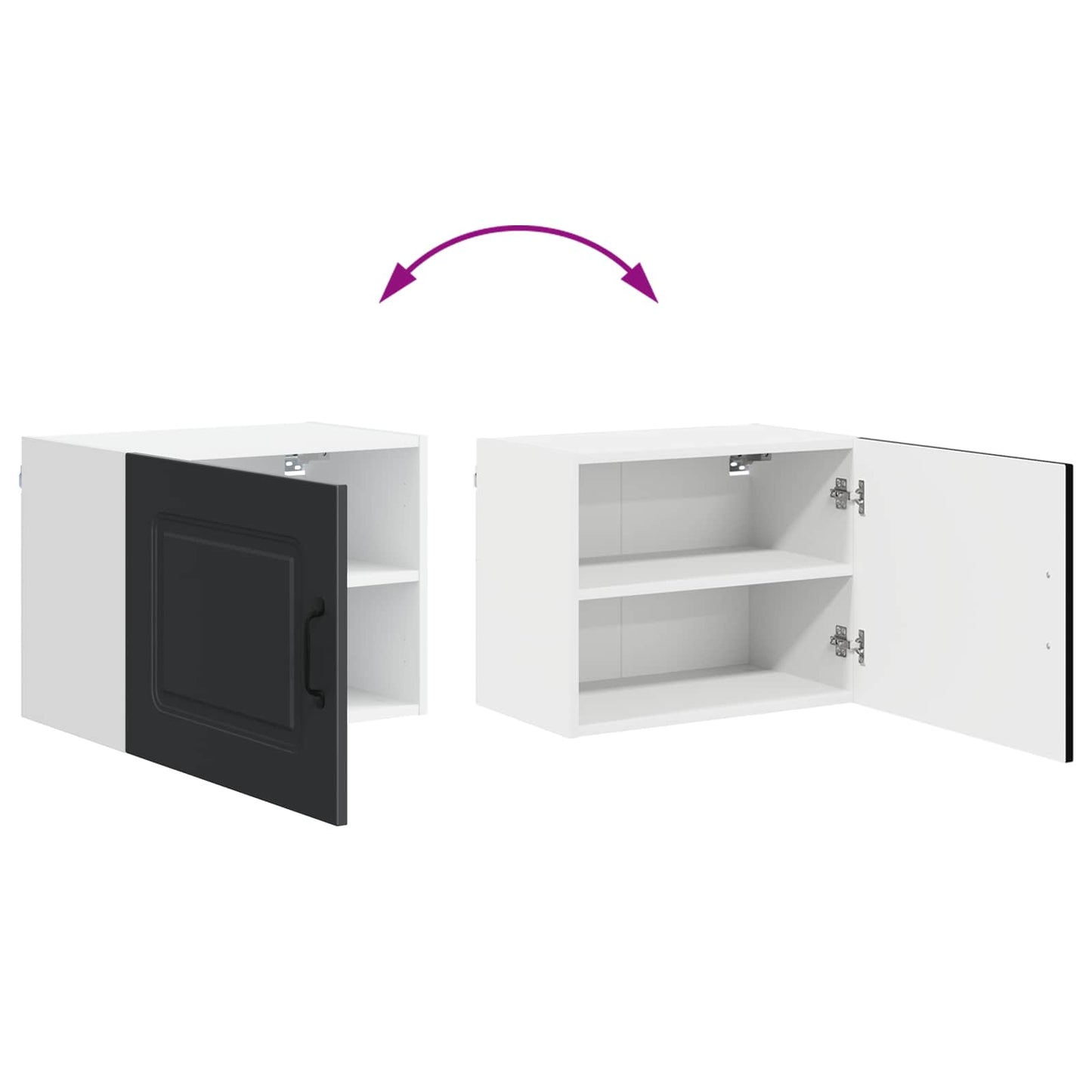 Oppvaskmaskin-panel Kalmar Svart 50 x 31 x 40 cm Konstruert tre