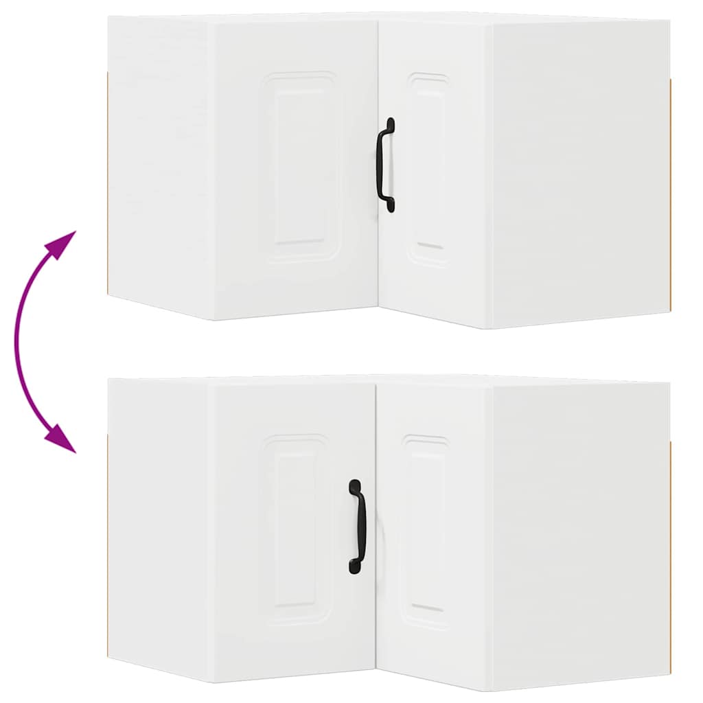 Kjøkken veggskap med hylle Hvit 57 x 57 x 40 cm Konstruert tre