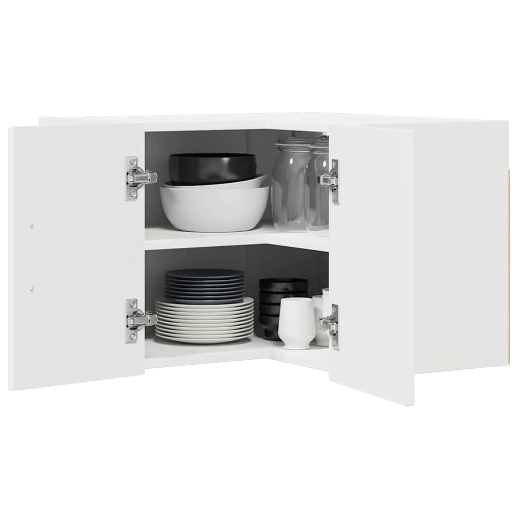 Kjøkken veggskap med hylle Hvit 57 x 57 x 40 cm Konstruert tre