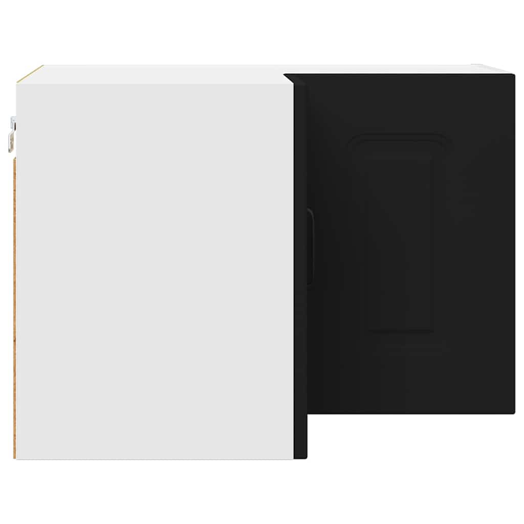 Kjøkken veggskap med hylle Svart 57 x 57 x 40 cm Konstruert tre