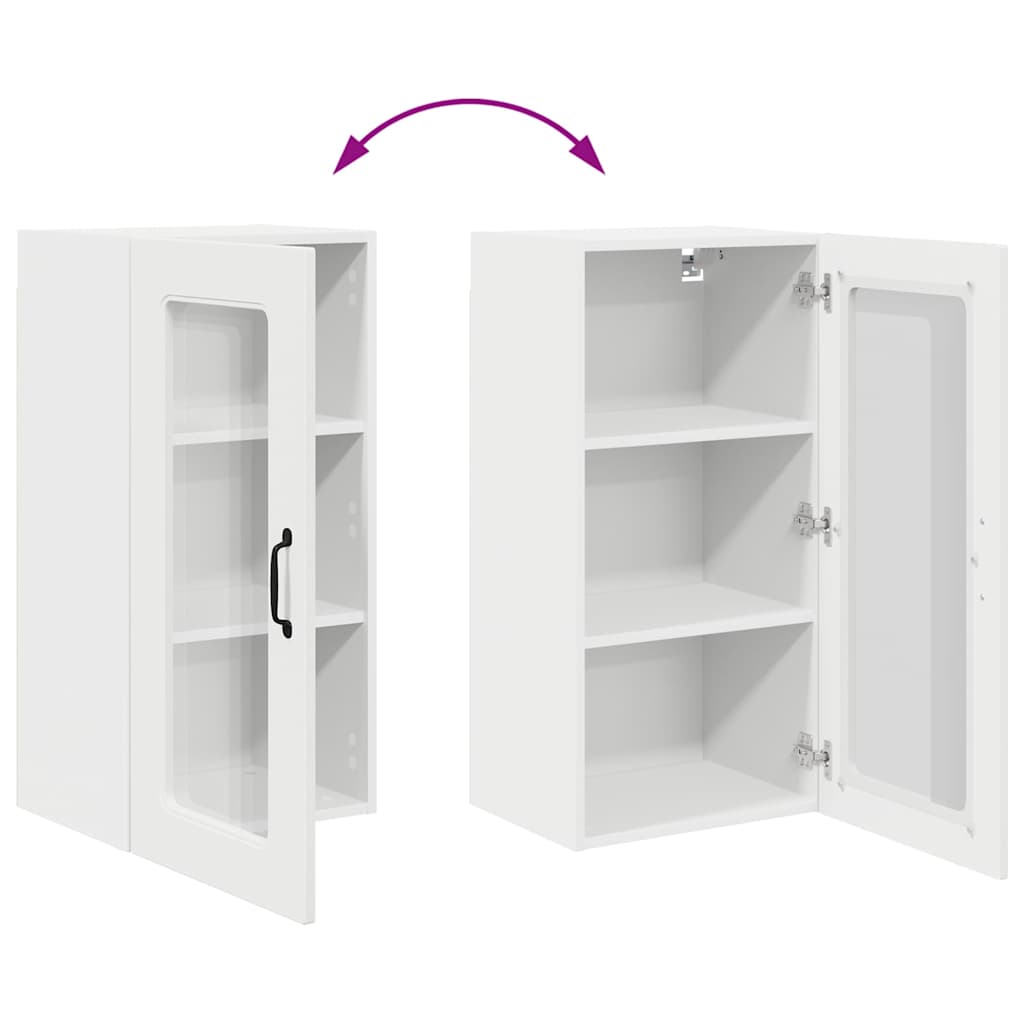 Kjøkken veggskap med hylle Hvit 40 x 31 x 80 cm Konstruert tre