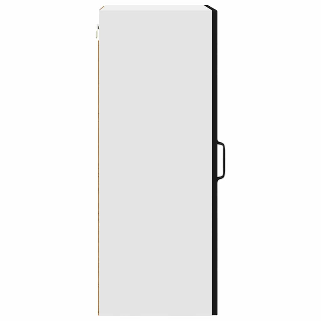 Kjøkken veggskap med hylle Svart 40 x 31 x 80 cm Konstruert tre