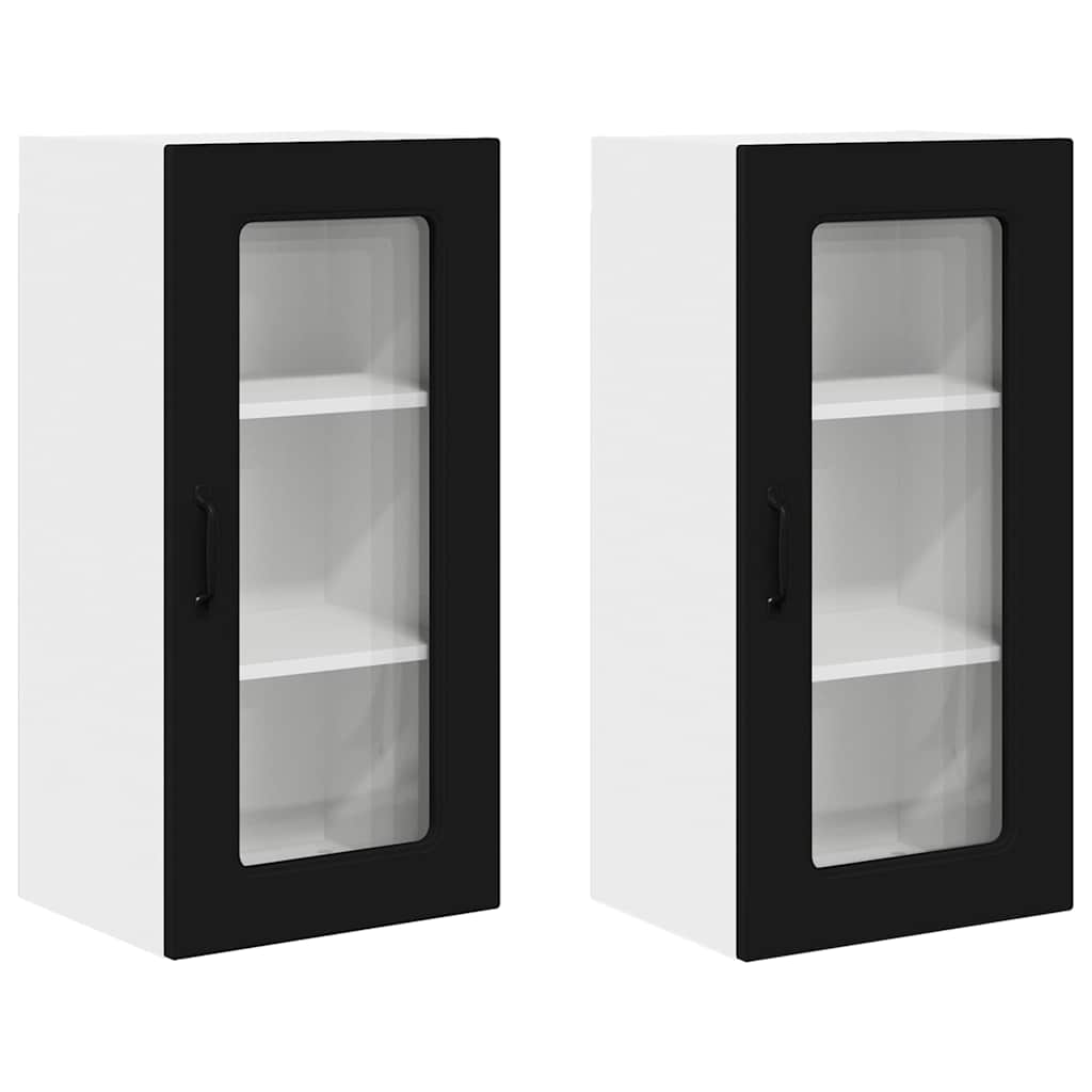 Oppvaskmaskin-panel Kalmar 2 pcs Svart 40 x 31 x 80 cm
