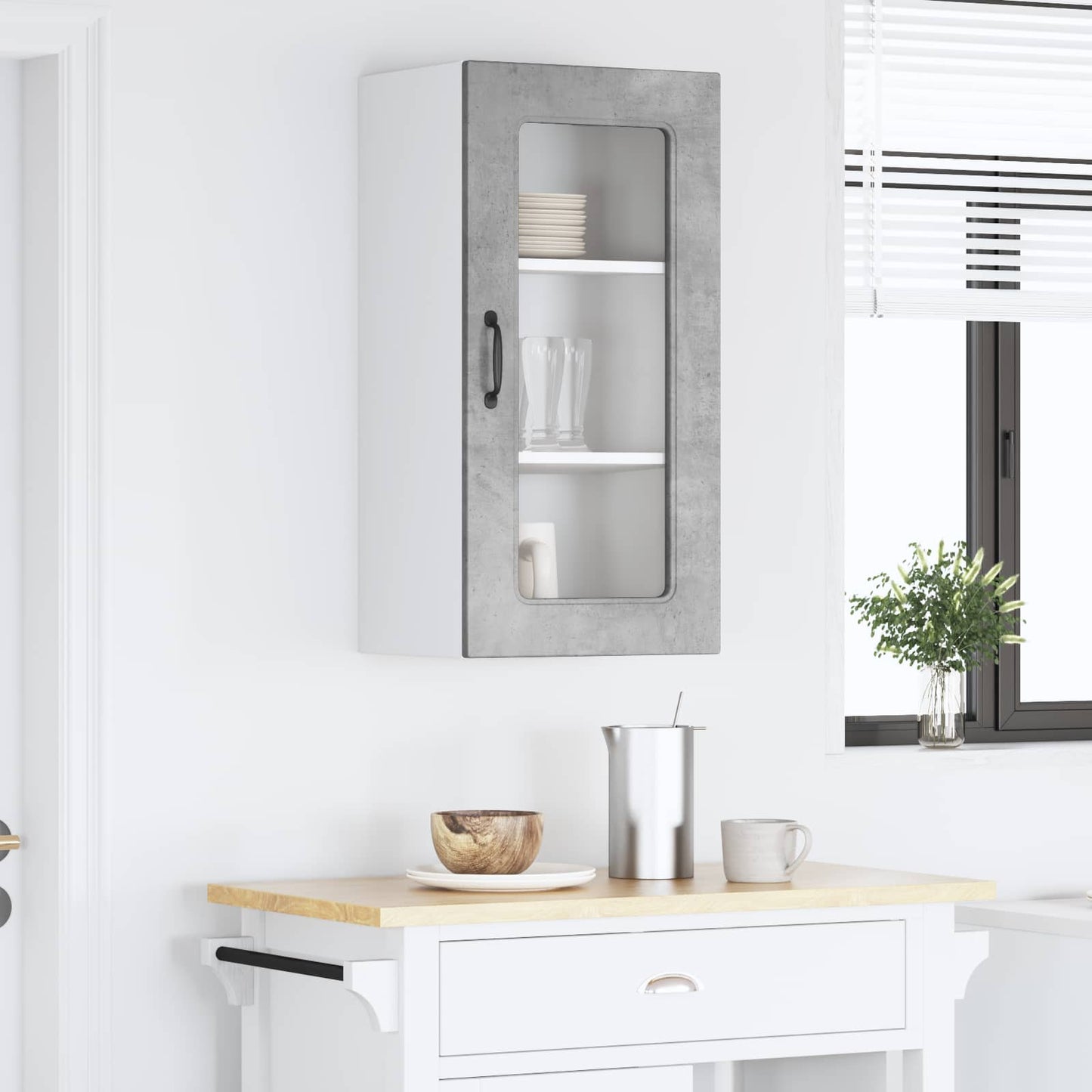 Oppvaskmaskin-panel Kalmar Betonggrå 40 x 31 x 80 cm