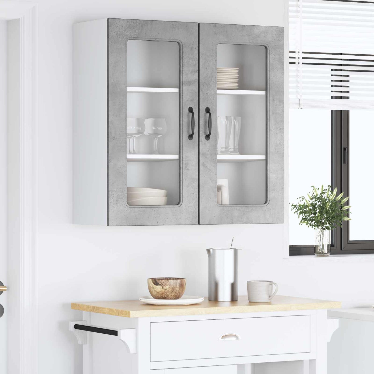 Oppvaskmaskin-panel Kalmar 2 pcs Betonggrå 40 x 31 x 80 cm