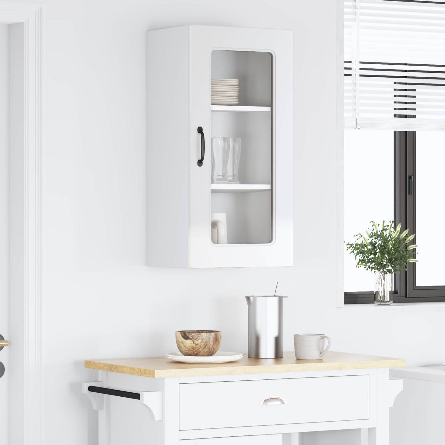 Oppvaskmaskin-panel Kalmar Høyglanset hvit 40 x 31 x 80 cm