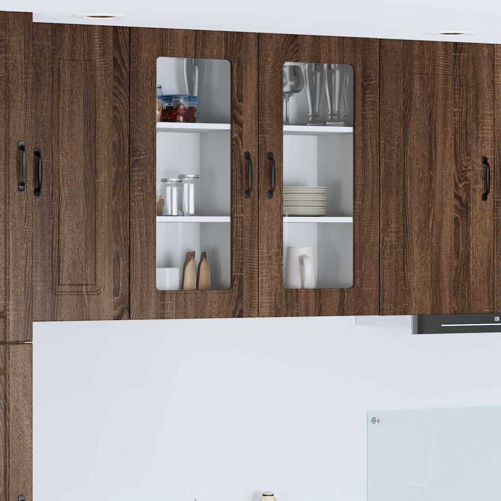 Oppvaskmaskin-panel Kalmar 2 pcs Brun Eik 40 x 31 x 80 cm