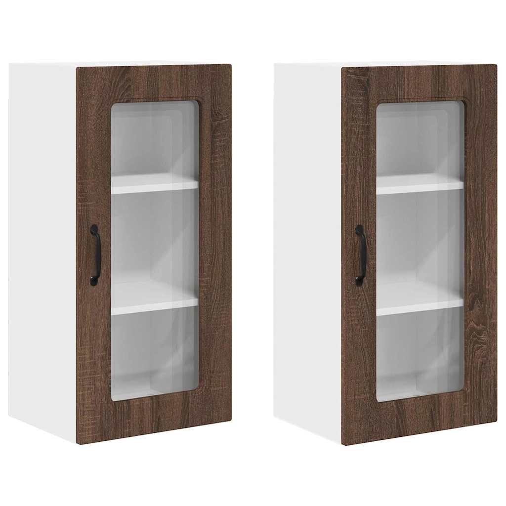 Oppvaskmaskin-panel Kalmar 2 pcs Brun Eik 40 x 31 x 80 cm