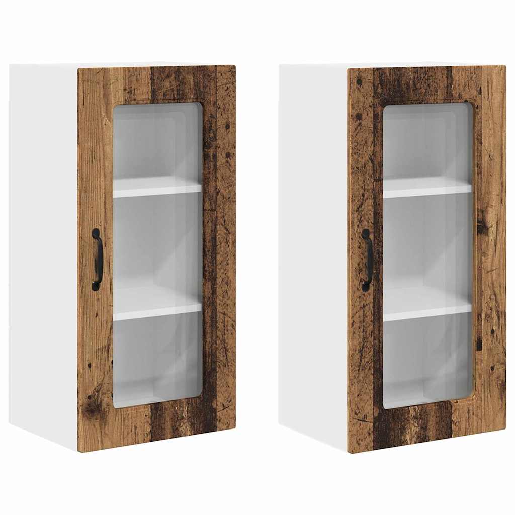 Oppvaskmaskin-panel Kalmar 2 pcs Gammelt tre 40 x 31 x 80 cm