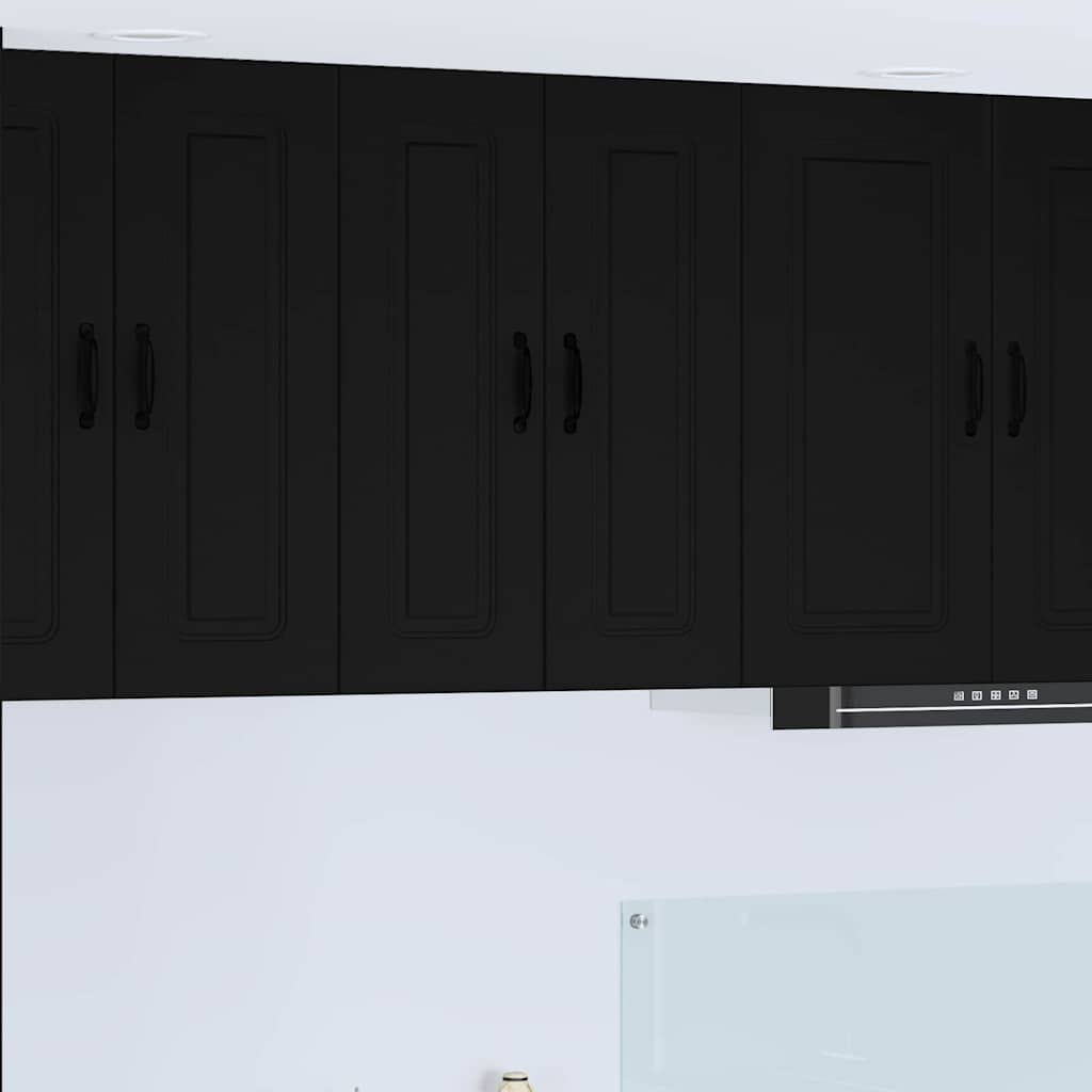 Oppvaskmaskin-panel Kalmar Svart 30 x 31 x 80 cm Konstruert tre