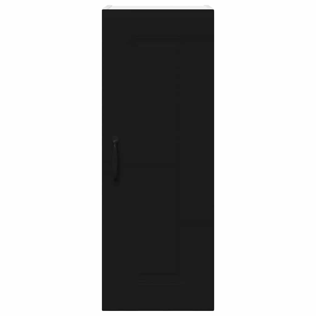 Kjøkken veggskap med hylle Svart 30 x 31 x 80 cm Konstruert tre