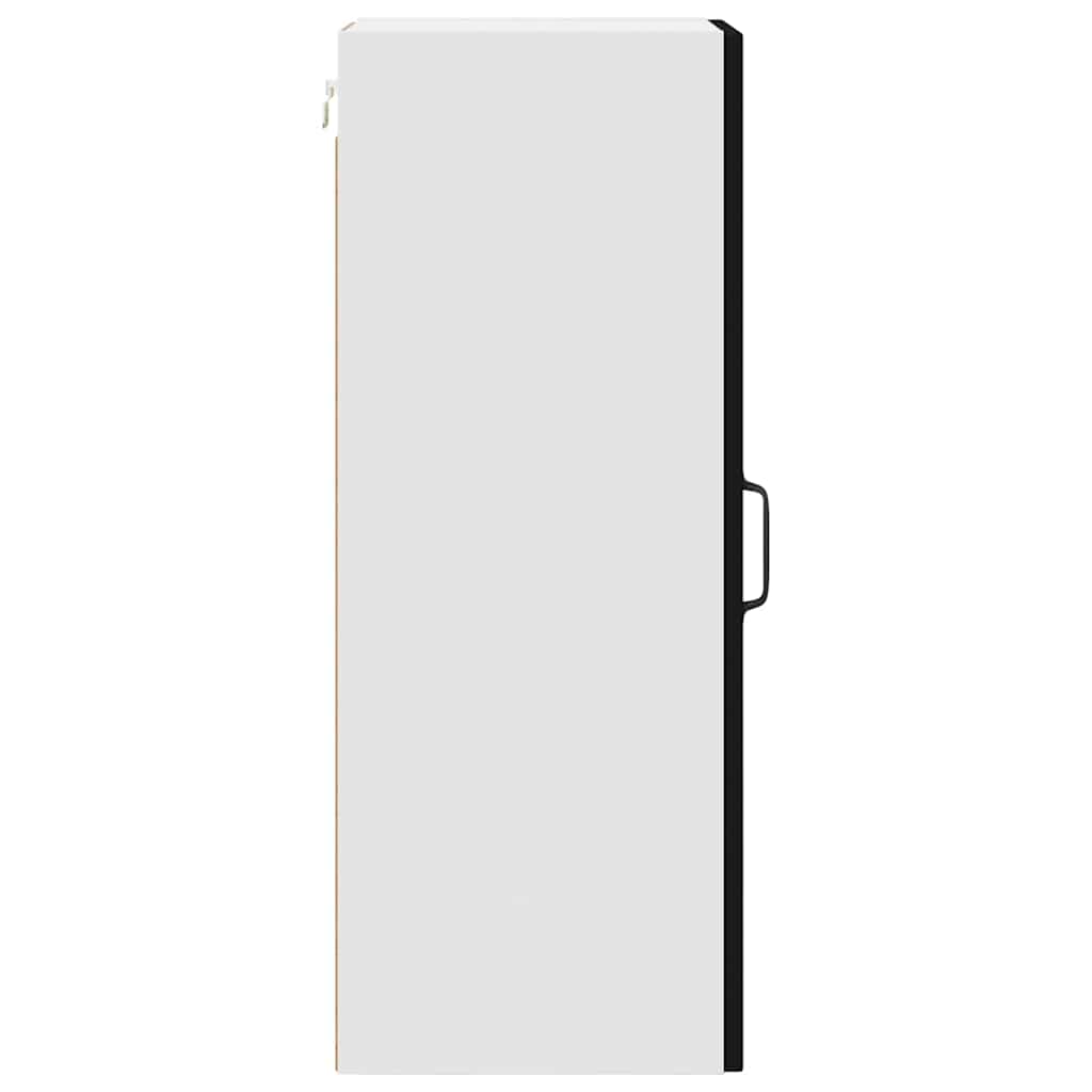 Kjøkken veggskap med hylle Svart 30 x 31 x 80 cm Konstruert tre