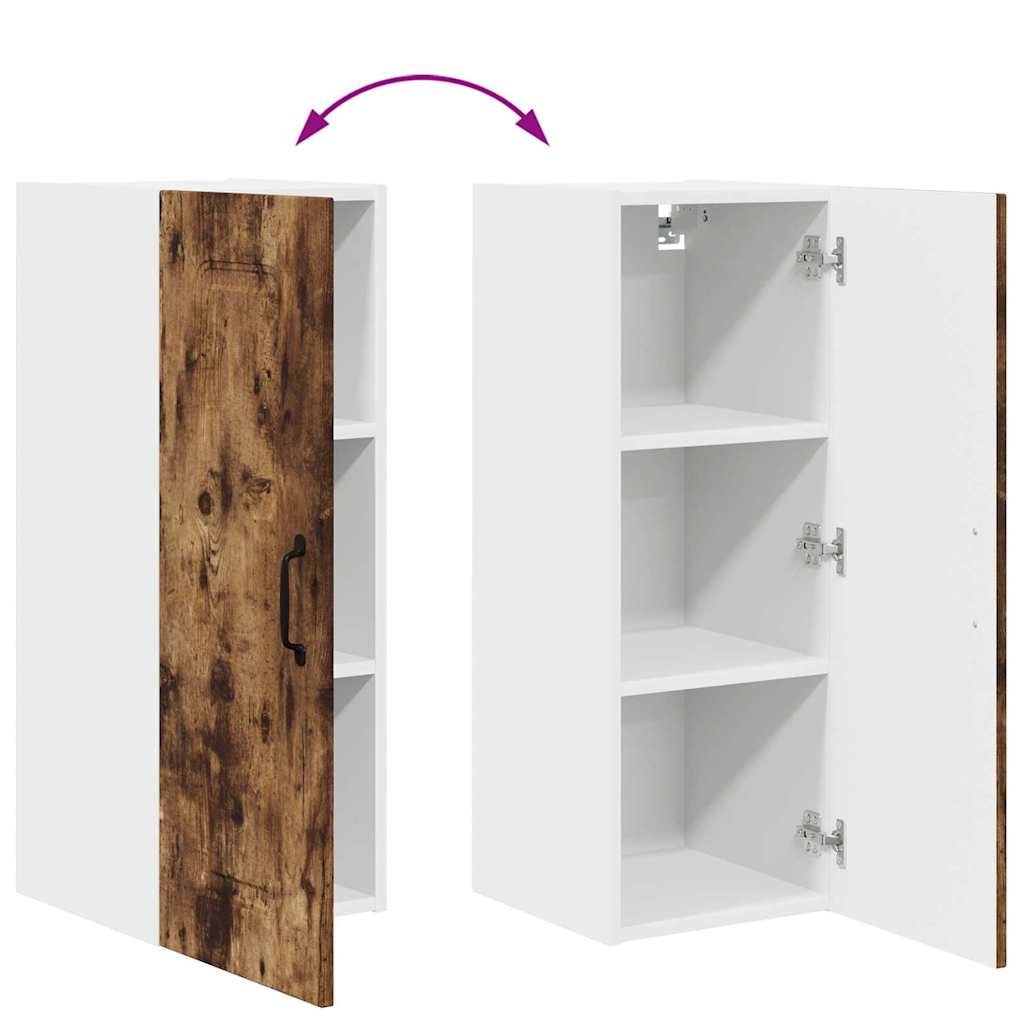 Kjøkken veggskap Røkt eik 30 x 31 x 80 cm Konstruert tre