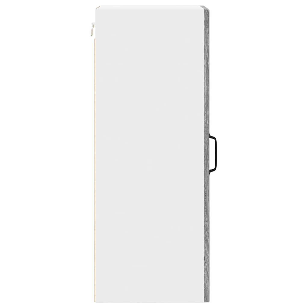 Kjøkken veggskap med hylle 2 pcs Grå Sonoma 30 x 31 x 80 cm