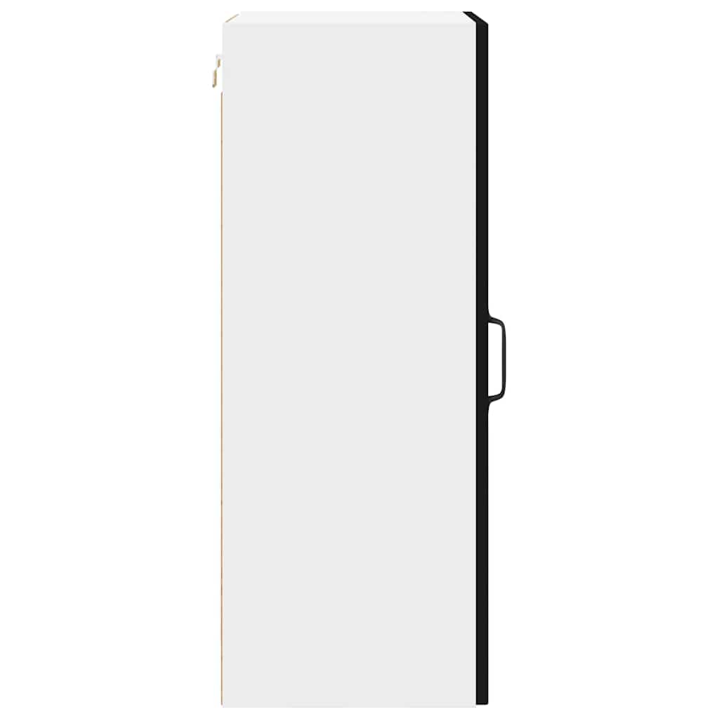 Kjøkken veggskap med hylle Svart 40 x 31 x 80 cm Konstruert tre