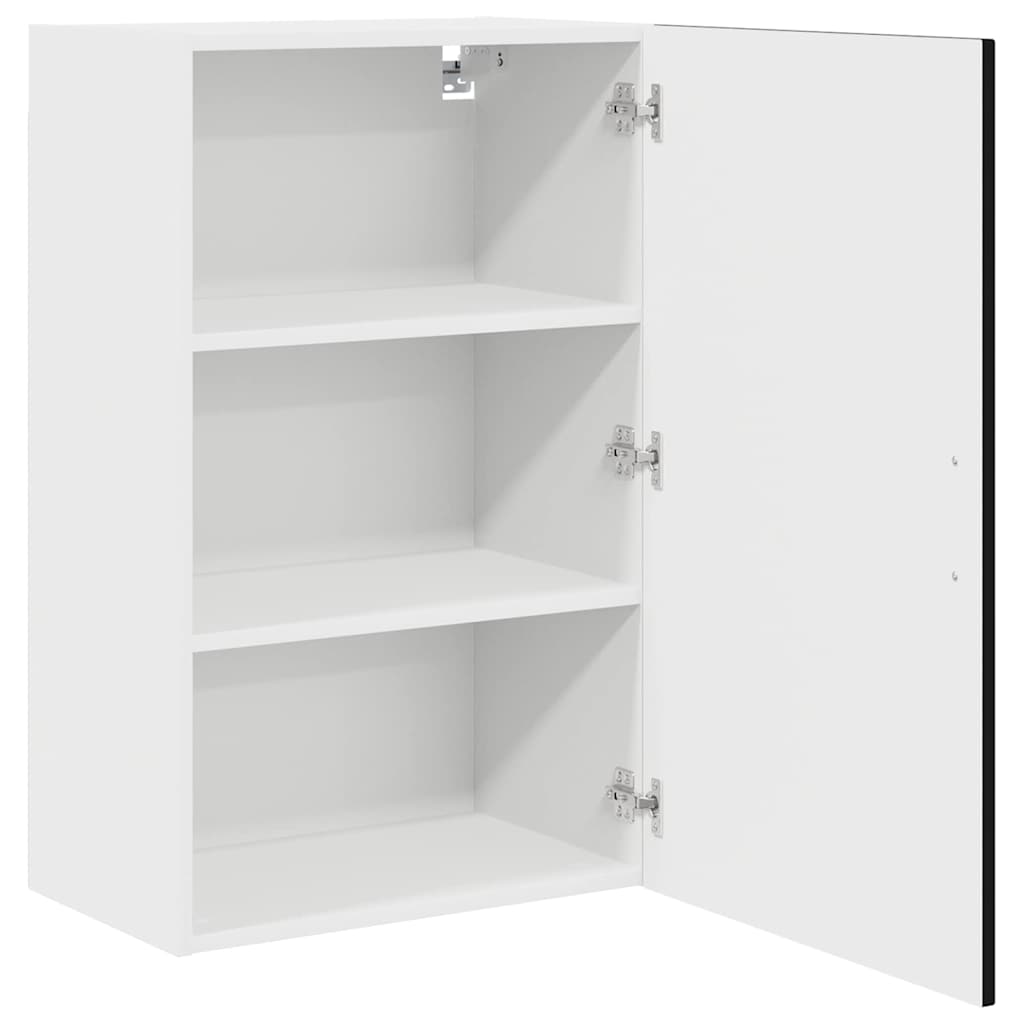 Kjøkken veggskap med hylle Svart 50 x 31 x 80 cm Konstruert tre