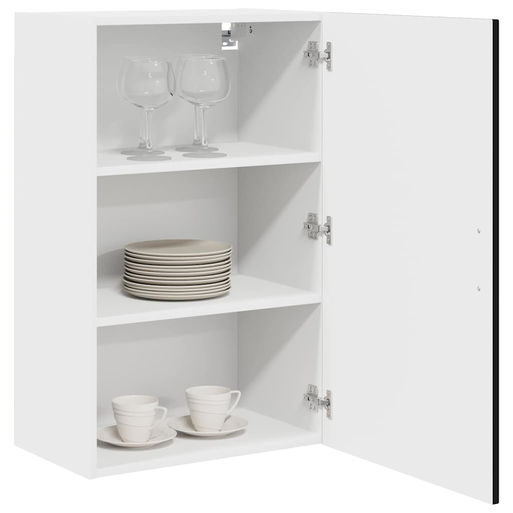 Kjøkken veggskap med hylle Svart 50 x 31 x 80 cm Konstruert tre