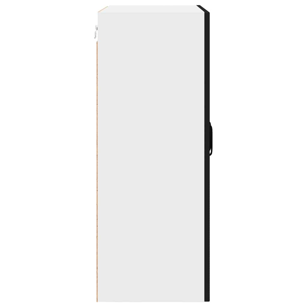 Kjøkken veggskap med hylle Svart 60 x 31 x 80 cm Konstruert tre
