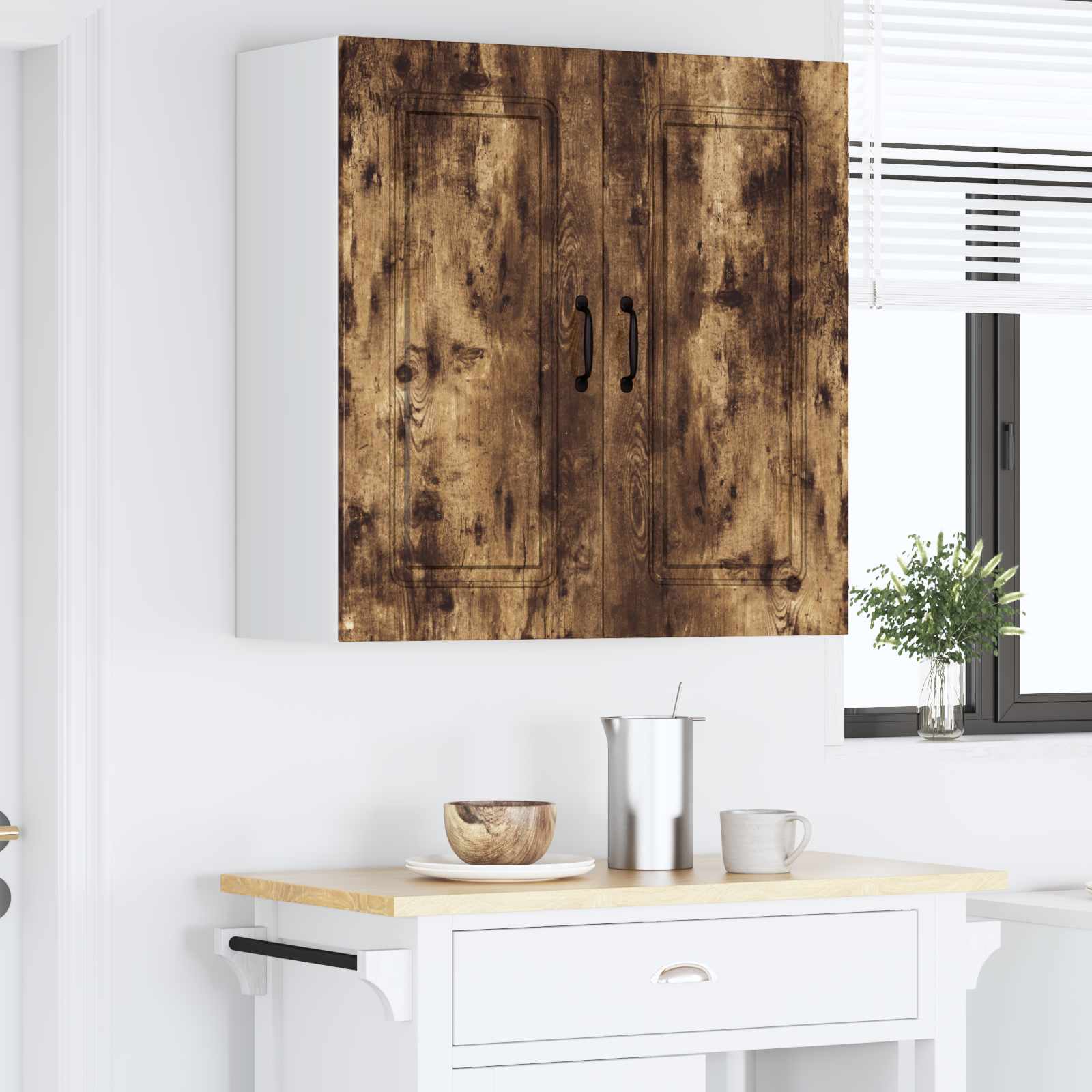 Kjøkkenskap Kalmar Røkt eik 80 x 31 x 80 cm Konstruert tre vidaXL