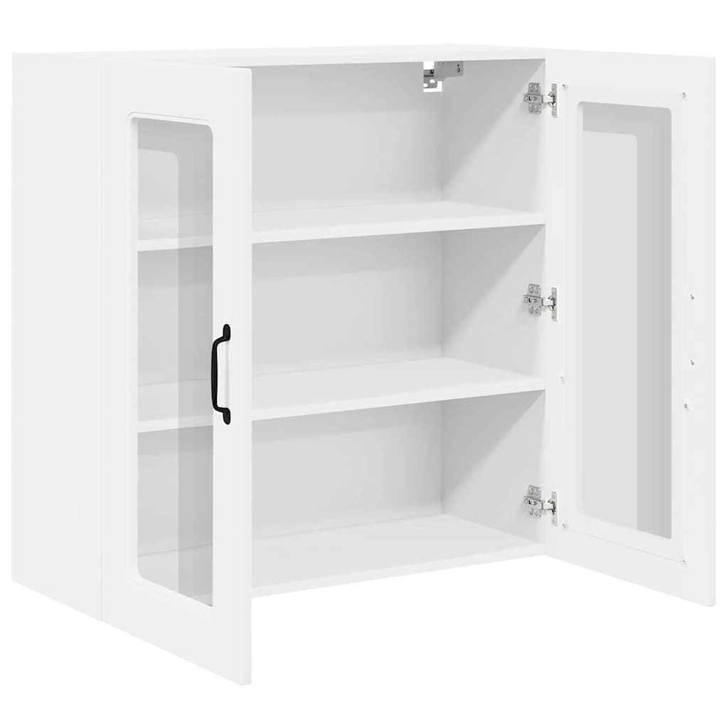 Kjøkken veggskap med hylle Hvit 80 x 31 x 80 cm Konstruert tre