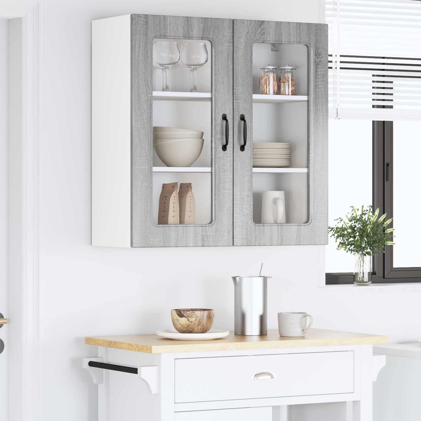 Oppvaskmaskin-panel Kalmar Grå Sonoma 80 x 31 x 80 cm