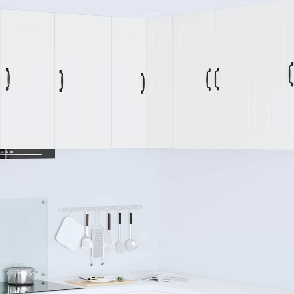 Kjøkken veggskap med hylle Hvit 57 x 57 x 80 cm Konstruert tre