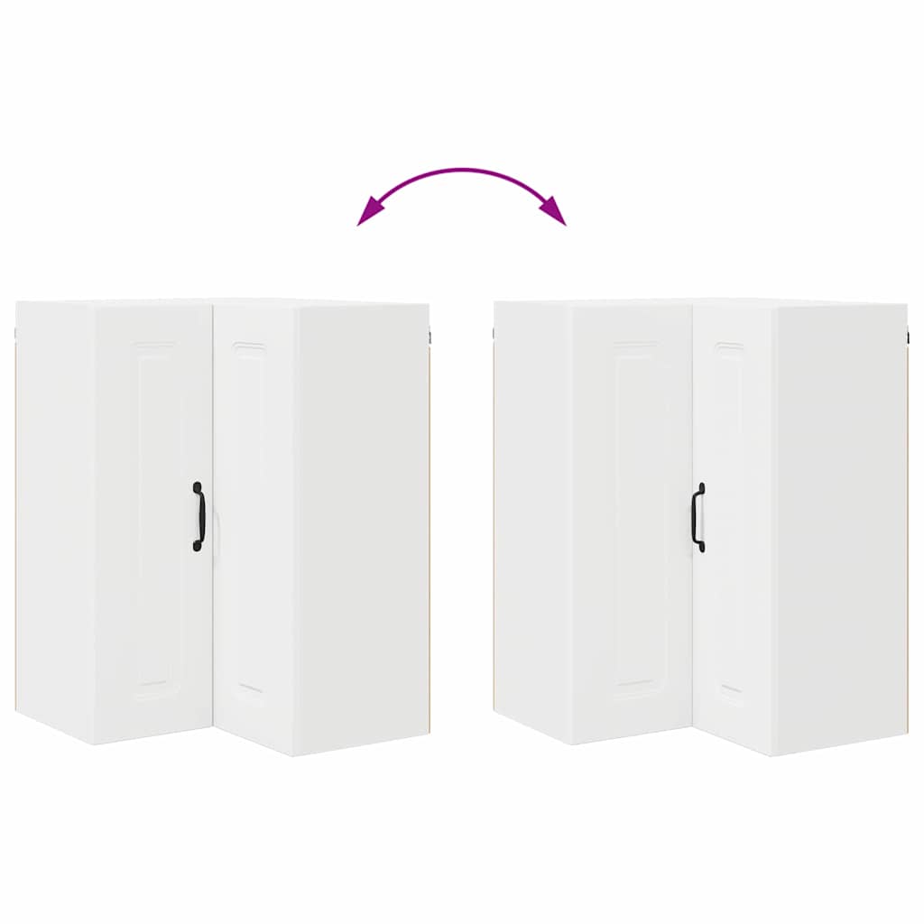 Kjøkken veggskap med hylle Hvit 57 x 57 x 80 cm Konstruert tre