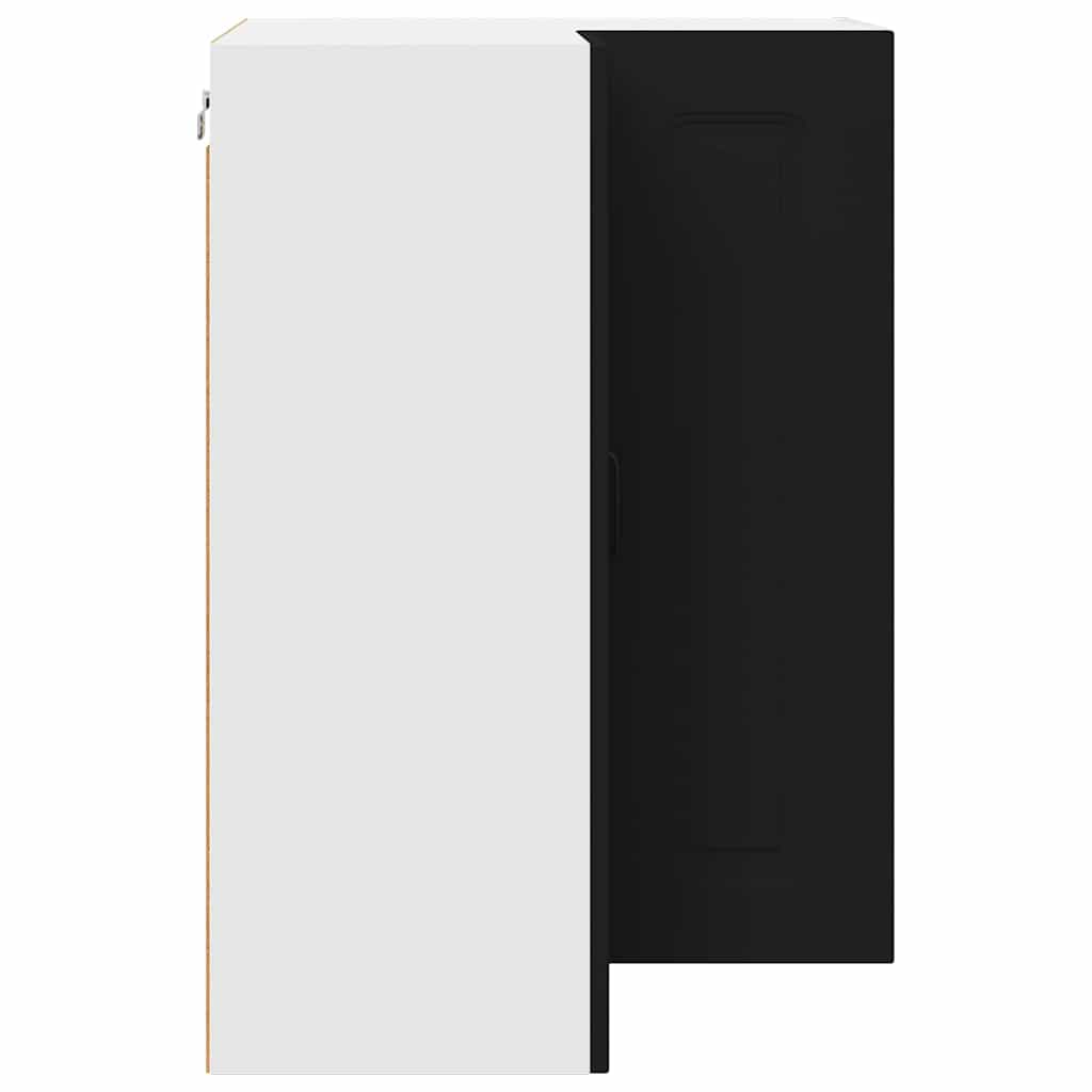 Kjøkken veggskap med hylle Svart 57 x 57 x 80 cm Konstruert tre