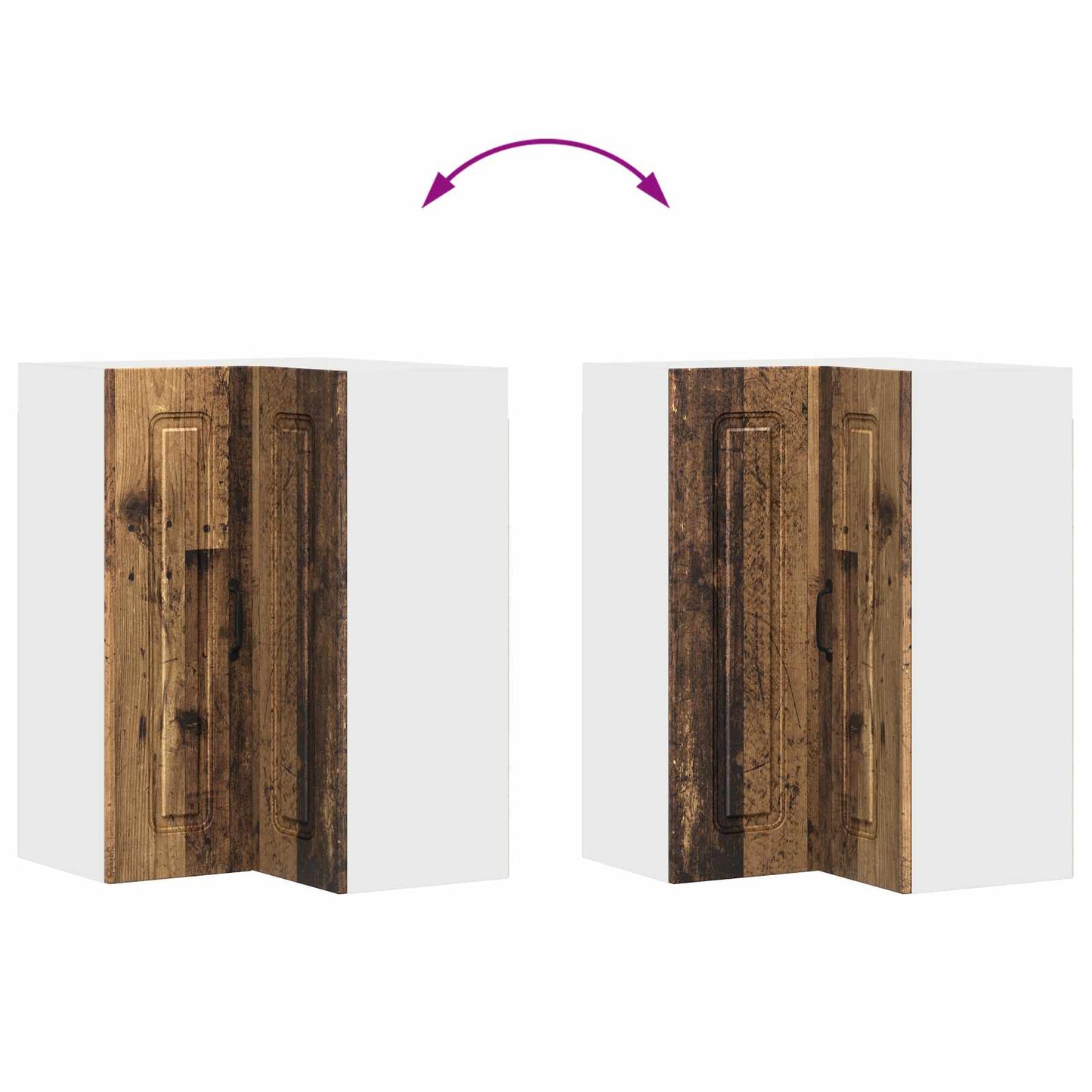Oppvaskmaskin-panel Kalmar Gammelt tre 57 x 57 x 80 cm