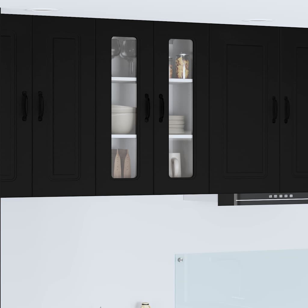 Oppvaskmaskin-panel Kalmar Svart 60 x 31 x 80 cm Konstruert tre