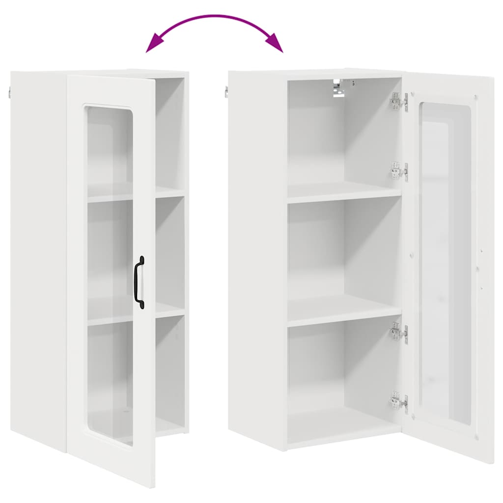 Kjøkken veggskap med hylle Hvit 40 x 31 x 100 cm Konstruert tre