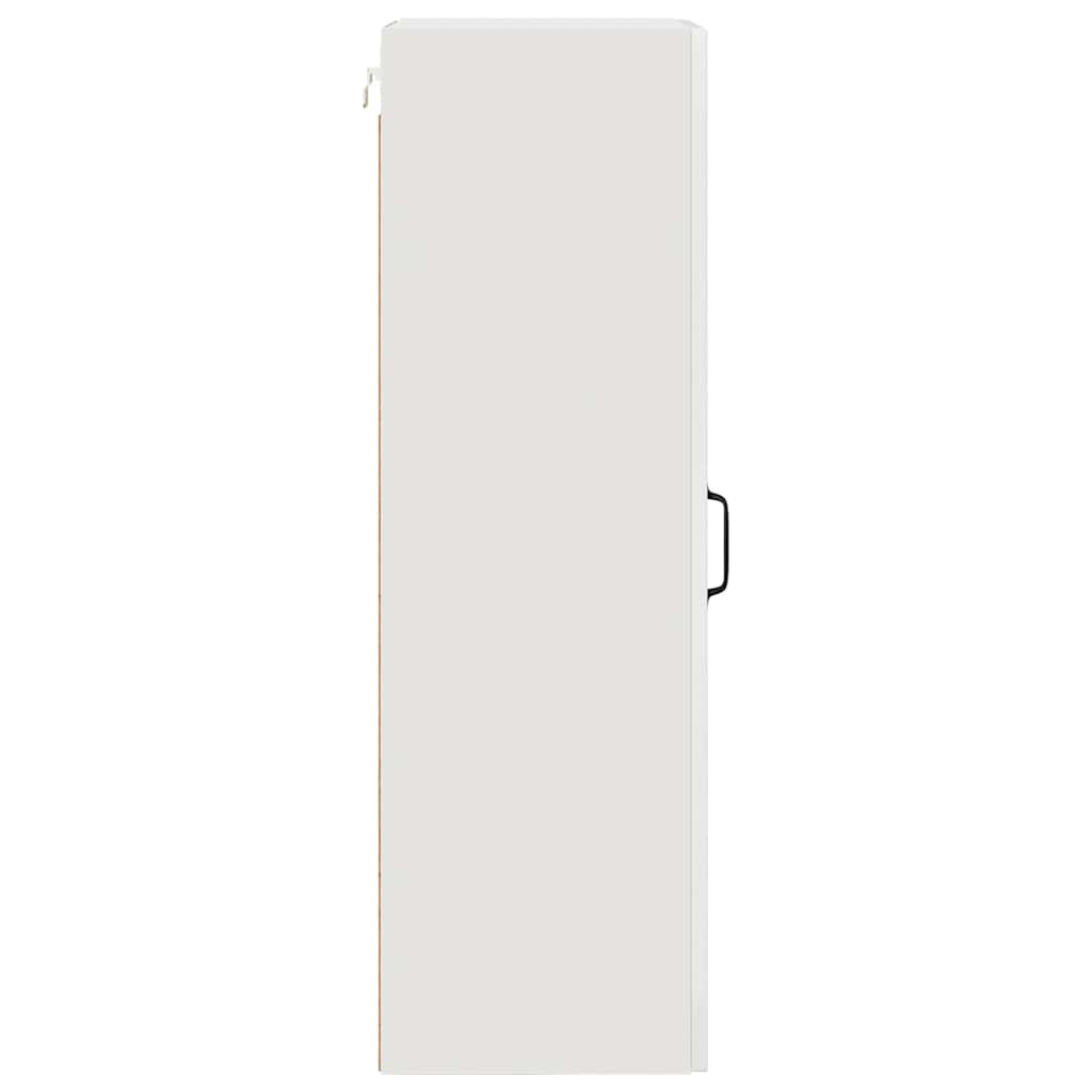 Kjøkken veggskap med hylle Høyglanset hvit 40 x 31 x 100 cm