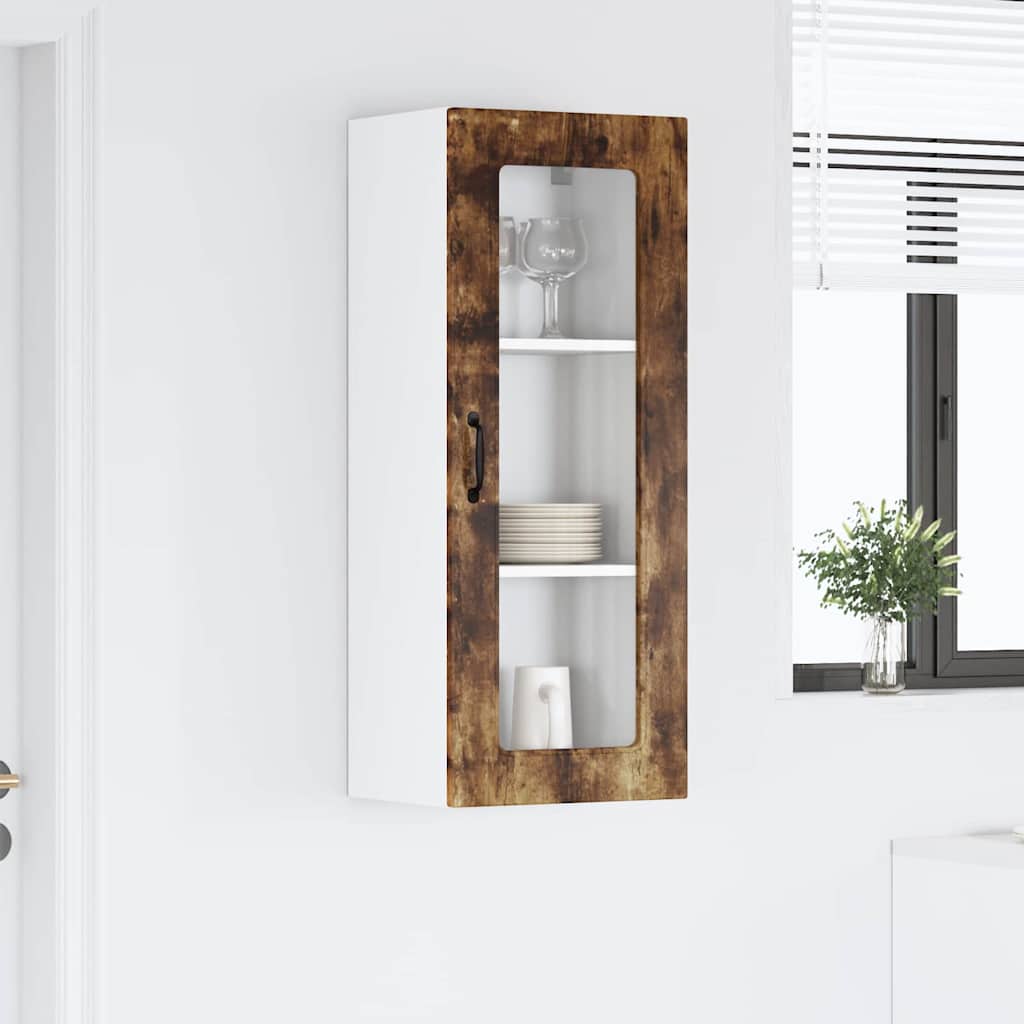 Kjøkken veggskap Røkt eik 40 x 31 x 100 cm Konstruert tre