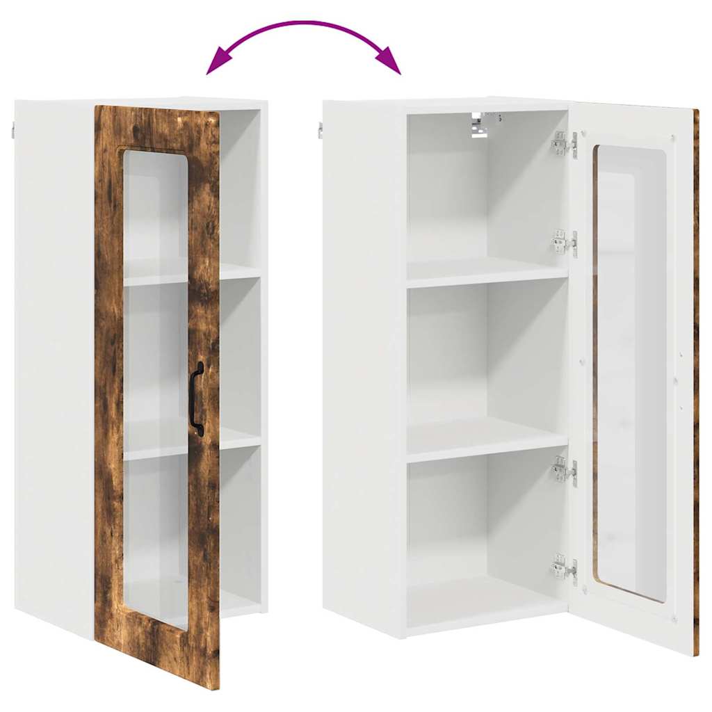 Kjøkken veggskap Røkt eik 40 x 31 x 100 cm Konstruert tre