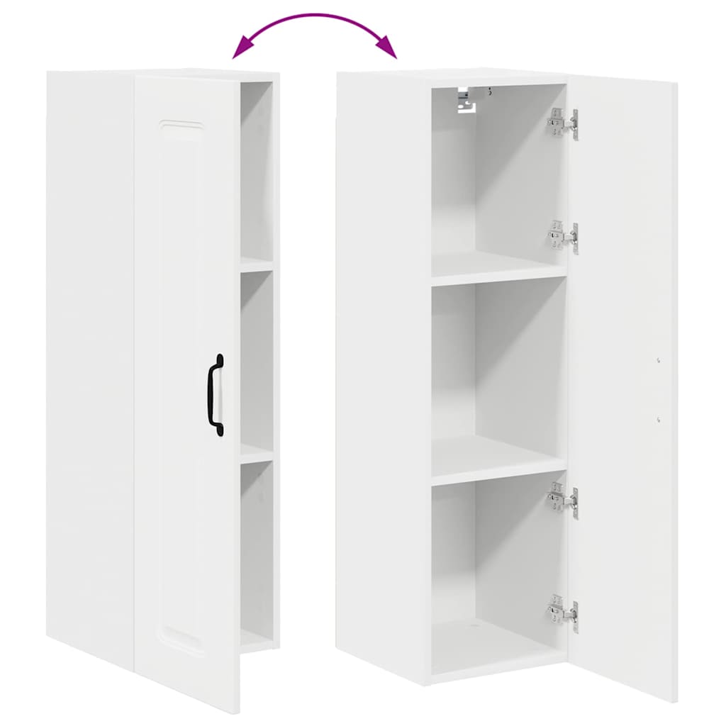 Kjøkken veggskap med hylle Hvit 30 x 31 x 100 cm Konstruert tre