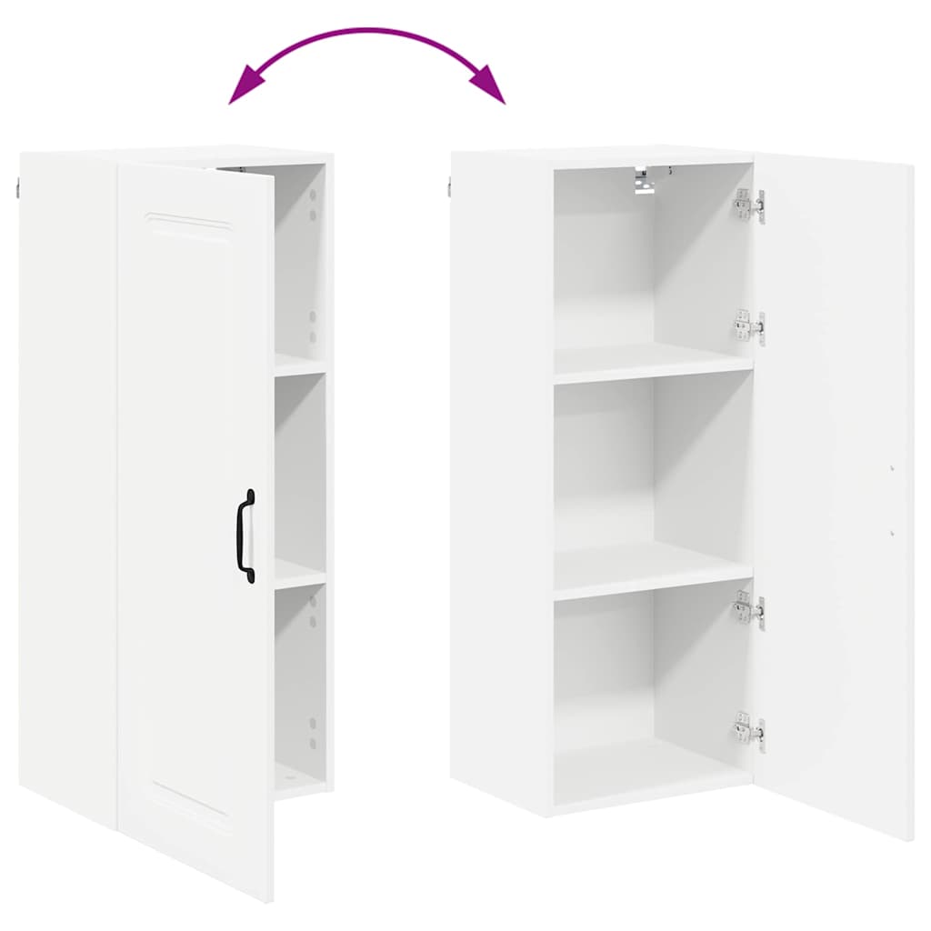 Kjøkken veggskap med hylle Hvit 40 x 31 x 100 cm Konstruert tre