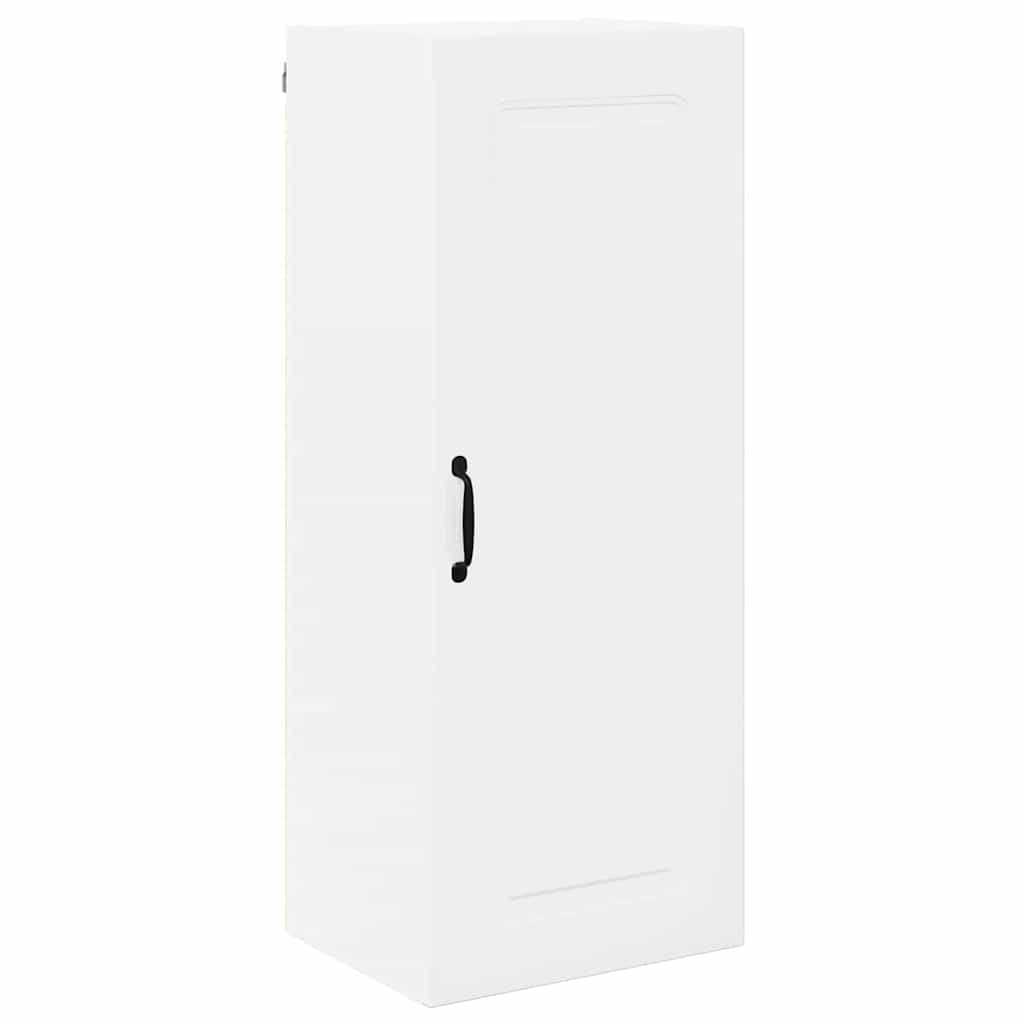 Kjøkken veggskap med hylle Høyglanset hvit 40 x 31 x 100 cm