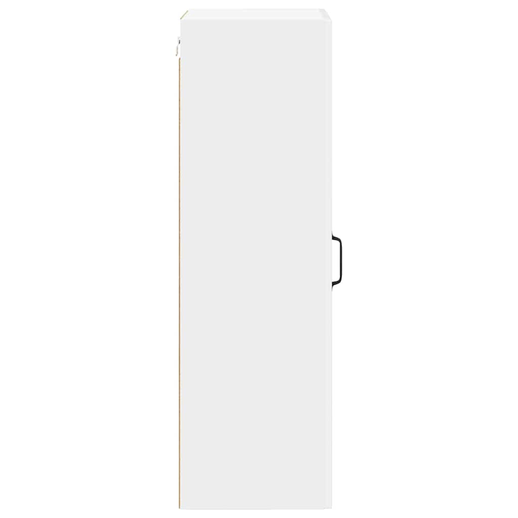 Kjøkken veggskap med hylle Høyglanset hvit 40 x 31 x 100 cm