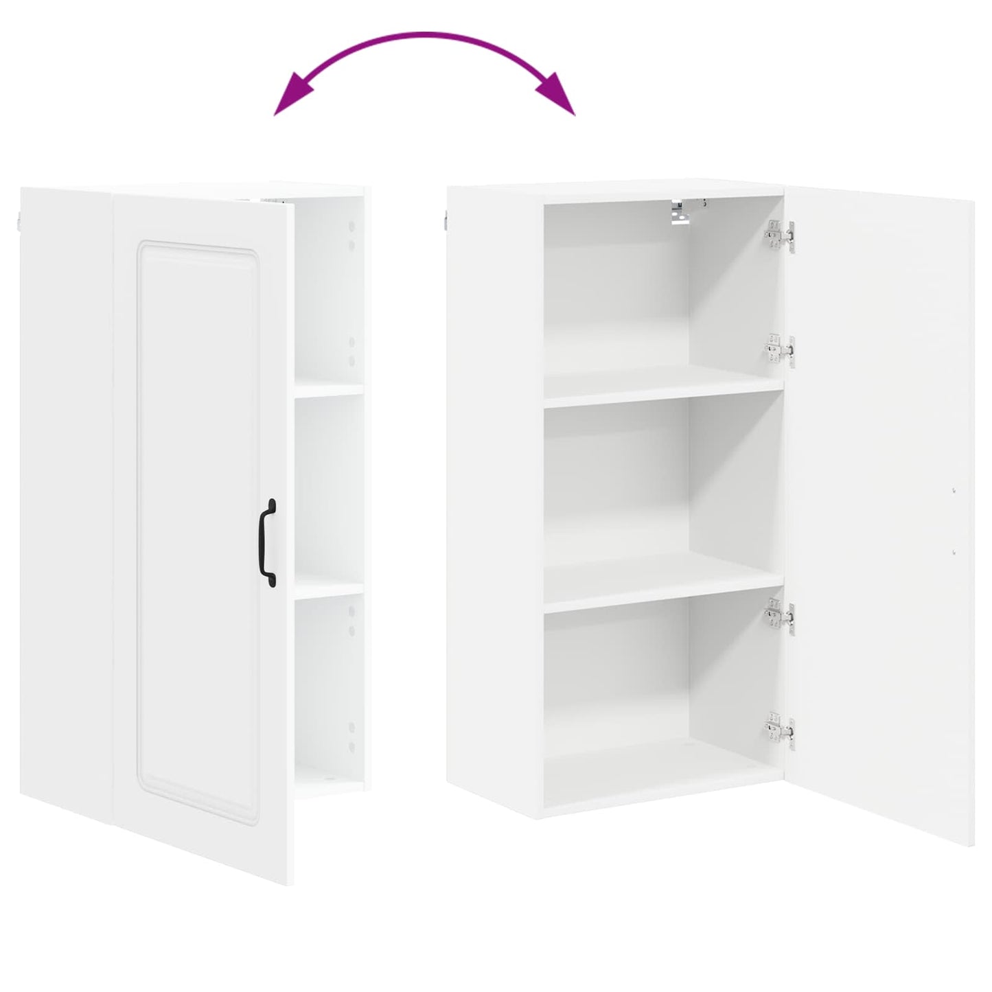 Oppvaskmaskin-panel Kalmar Hvit 50 x 31 x 100 cm Konstruert tre