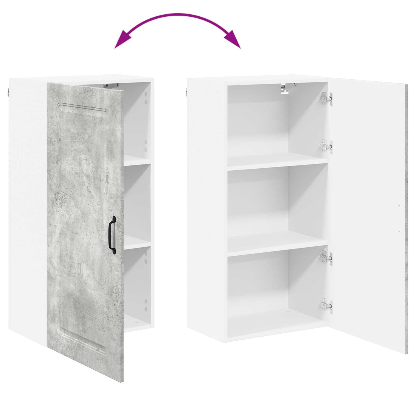 Oppvaskmaskin-panel Kalmar Betonggrå 50 x 31 x 100 cm