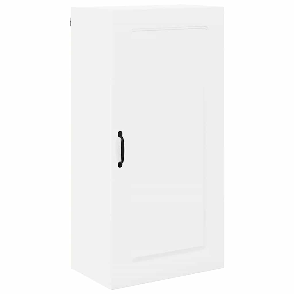 Kjøkken veggskap med hylle Høyglanset hvit 50 x 31 x 100 cm