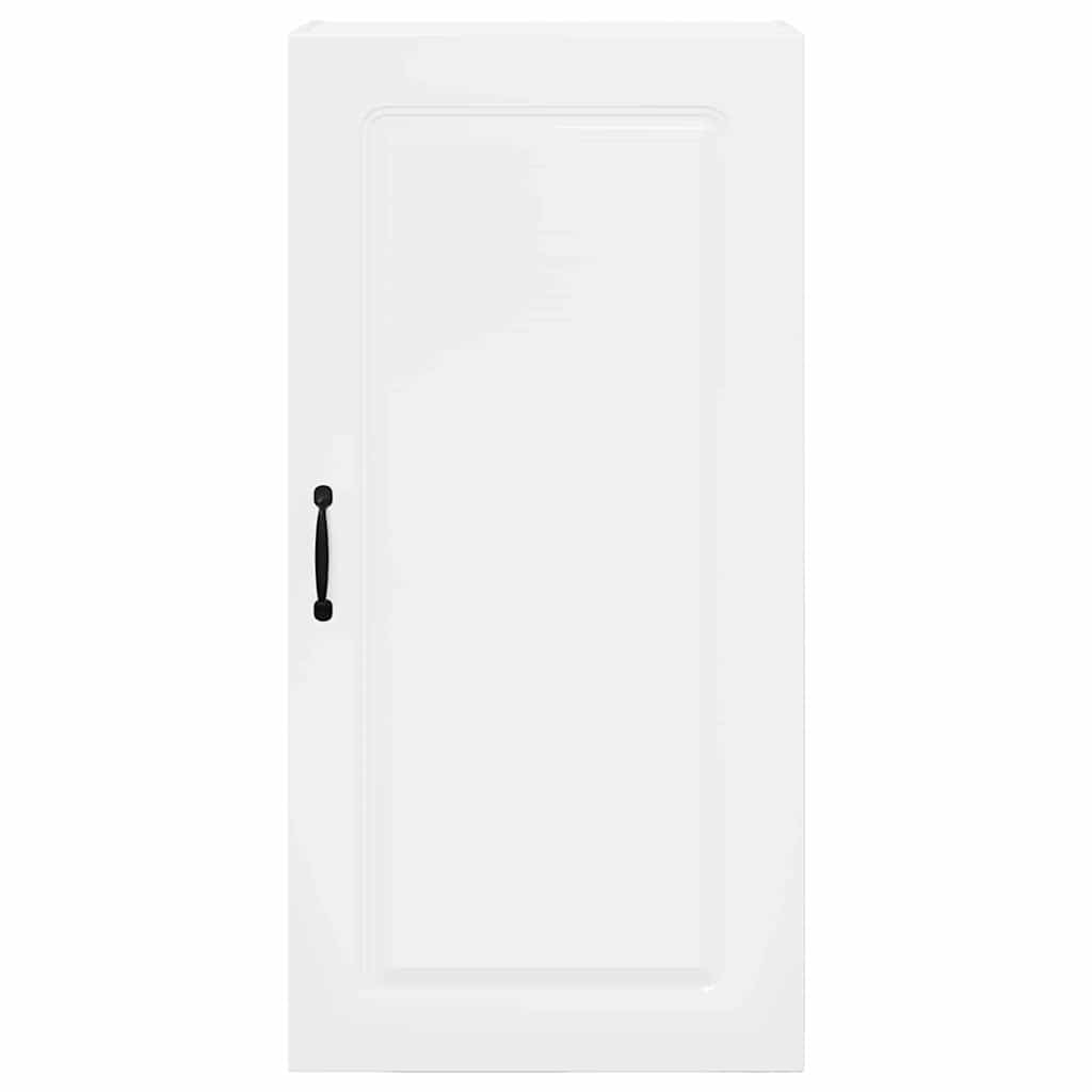 Kjøkken veggskap med hylle Høyglanset hvit 50 x 31 x 100 cm